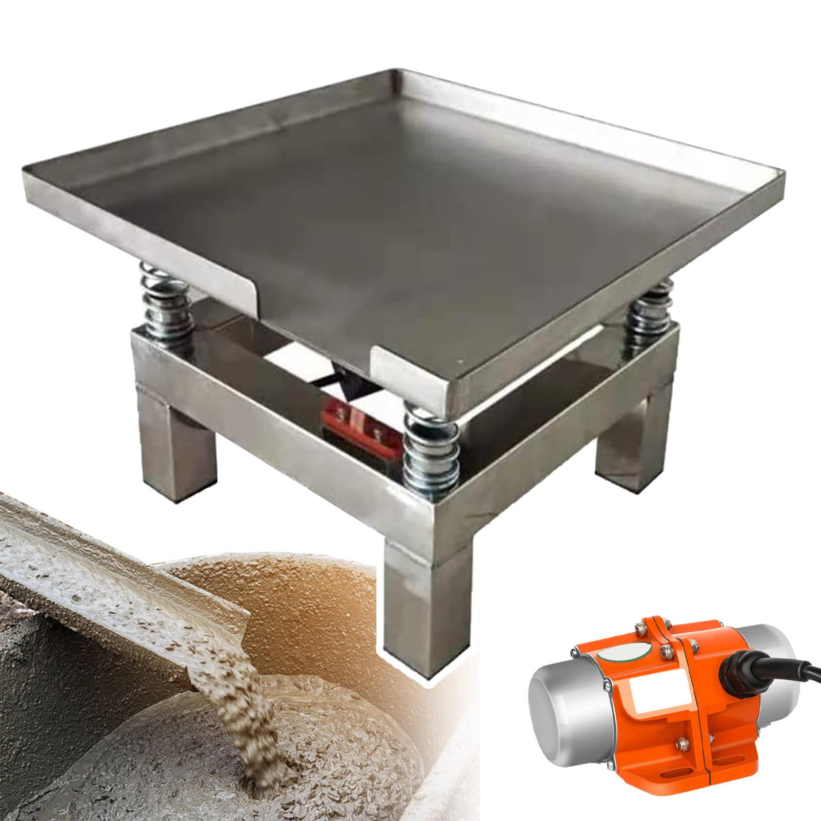 Tavolo Vibrante Elettrico per Calcestruzzo per Rimuovere Bolle/Scuotere Il Precipitato, Tester di Vibrazioni da Banco, Ampiezza 1-3 Mm | Fino A 3600 Vibrazioni/Minuto |,50 * 50cm