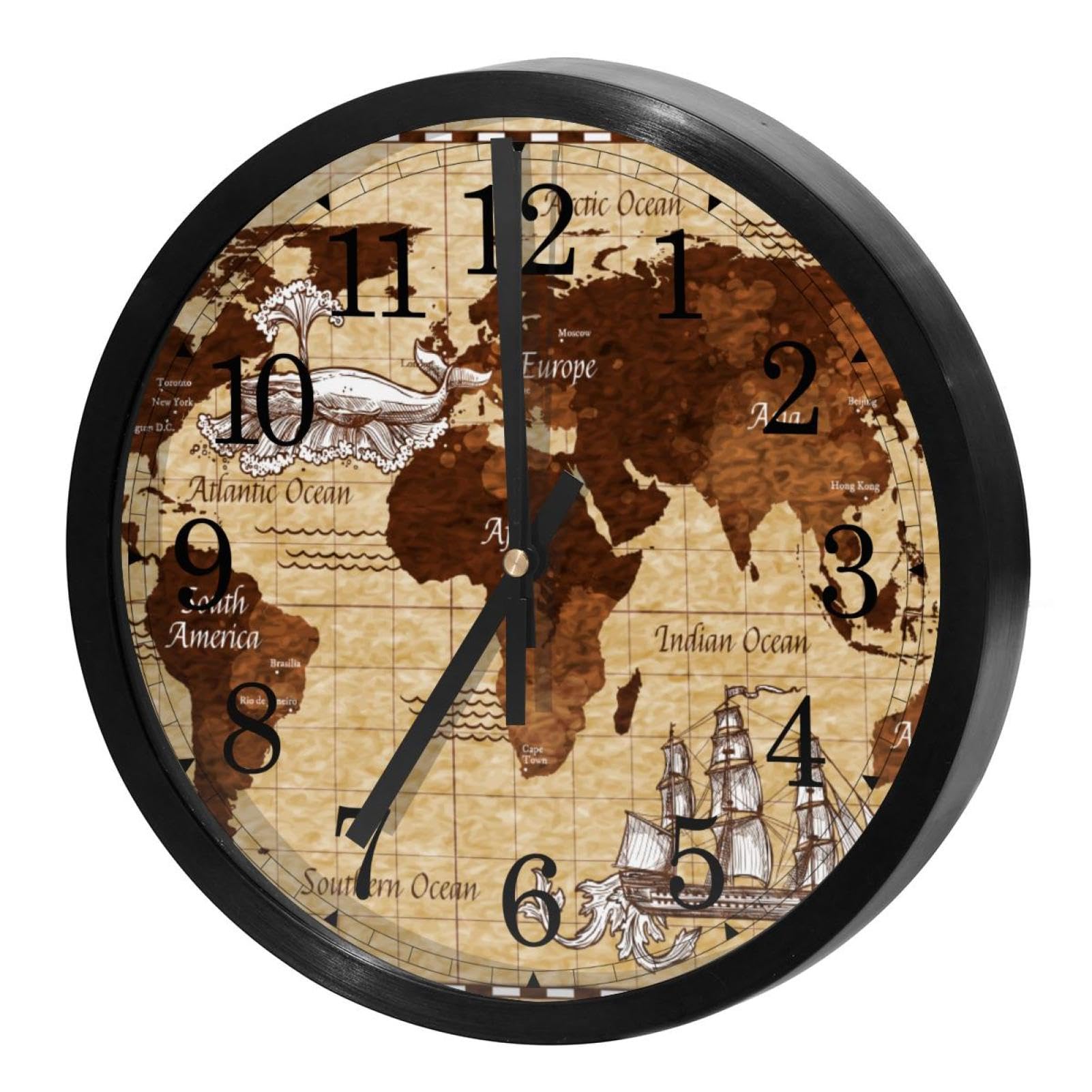 Horloge murale silencieuse résolvant le bruit nocturne mécanisme quartz rond