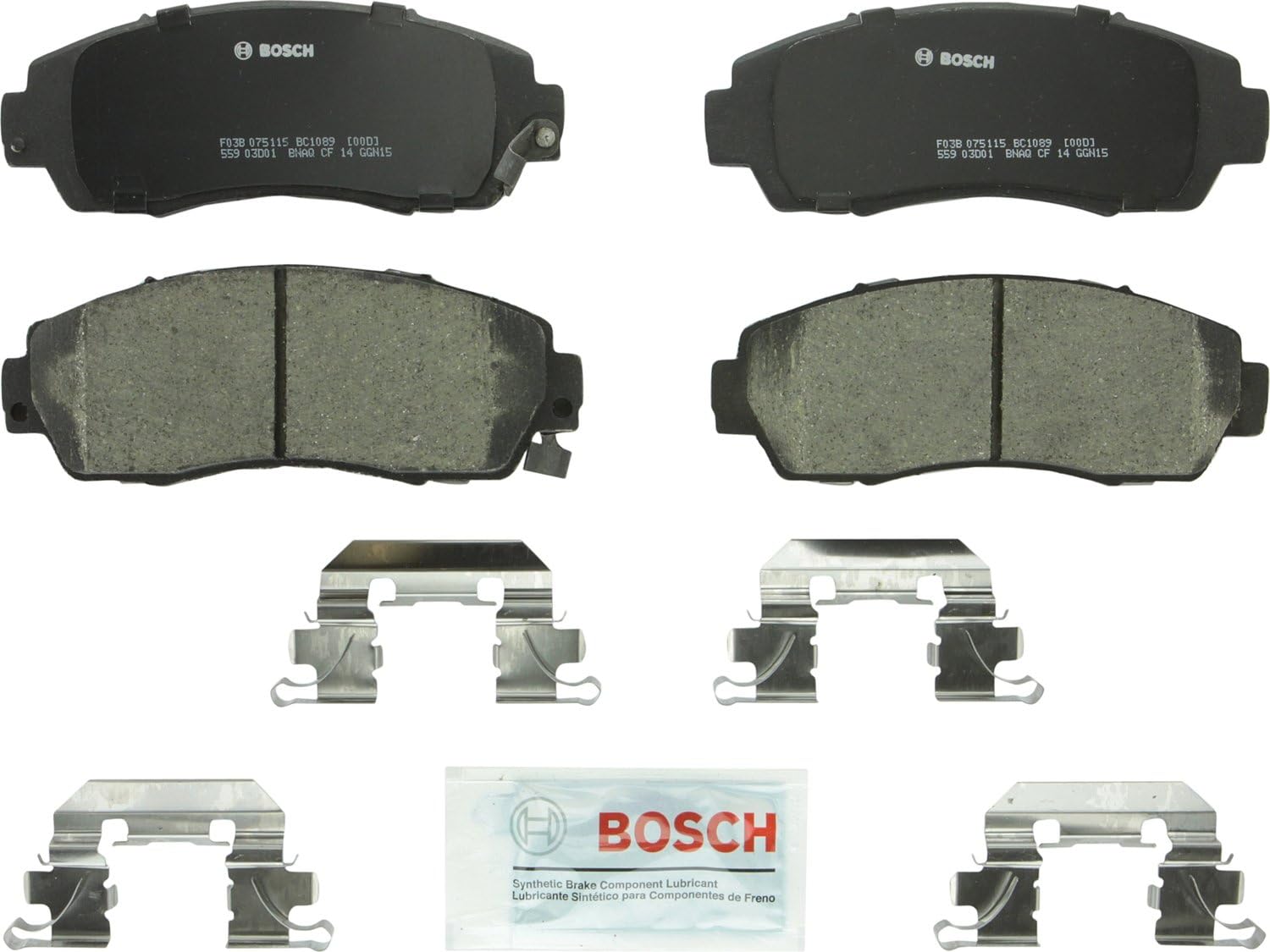 BC1089 QuietCast Premium Ceramic Disc Brake Pad Set - Compatible with Select Acura RDX; Honda Accord Crosstour, Crosstour, CR-V, Odyssey; FRONT