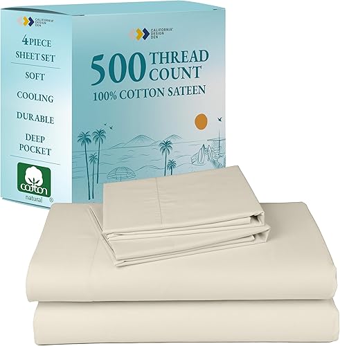 California Design Den - Juego de sábanas de 500 hilos