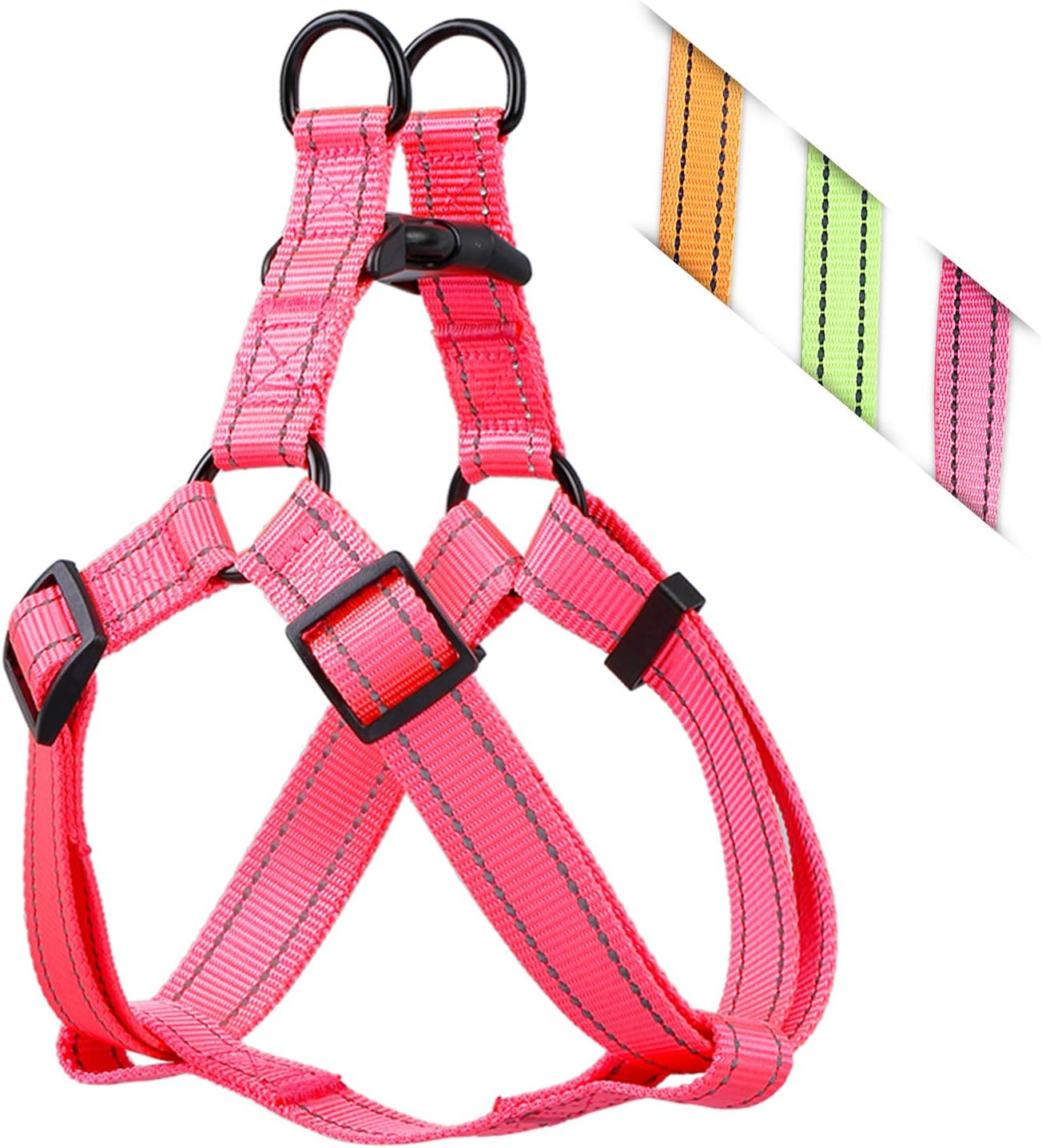 Heavy Duty Quick-Fit Step-in Harness Comfortable, Adjustable Lightweight Breathable and Easy Walker for Small Medium Large Dogs (S…