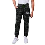 Ultra Game NFL Official Youth Super Soft Supreme Jogger Sweatpants, Seattle Seahawks, Black Snow, 14-16