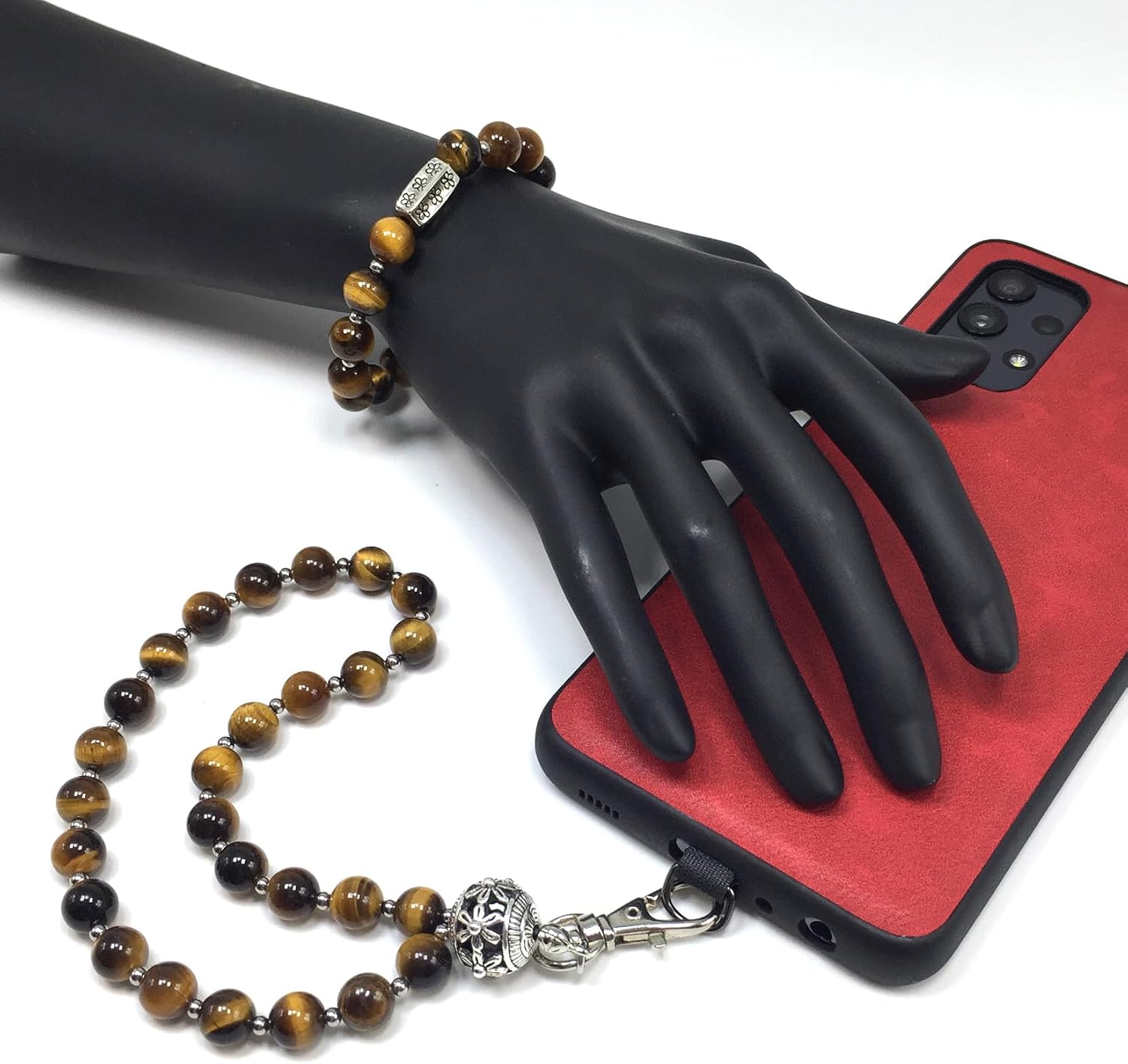 ALBATROS ART Healing Phone Strap and Bracelet Gemstone Phone Chain Handmade Phone Charm Phone Lanyard Phone Wrist Strap