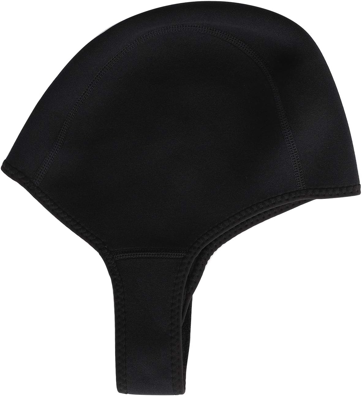 Qchomee Scuba Diving Hood 2mm Neoprene Swim Cap with Chin Strap Stretchable Wetsuit Cap Thermal Diving Hood Surfing Hood for Snorkeling Kayaking Sailing Canoeing Water Sports Cap Black - Image 5