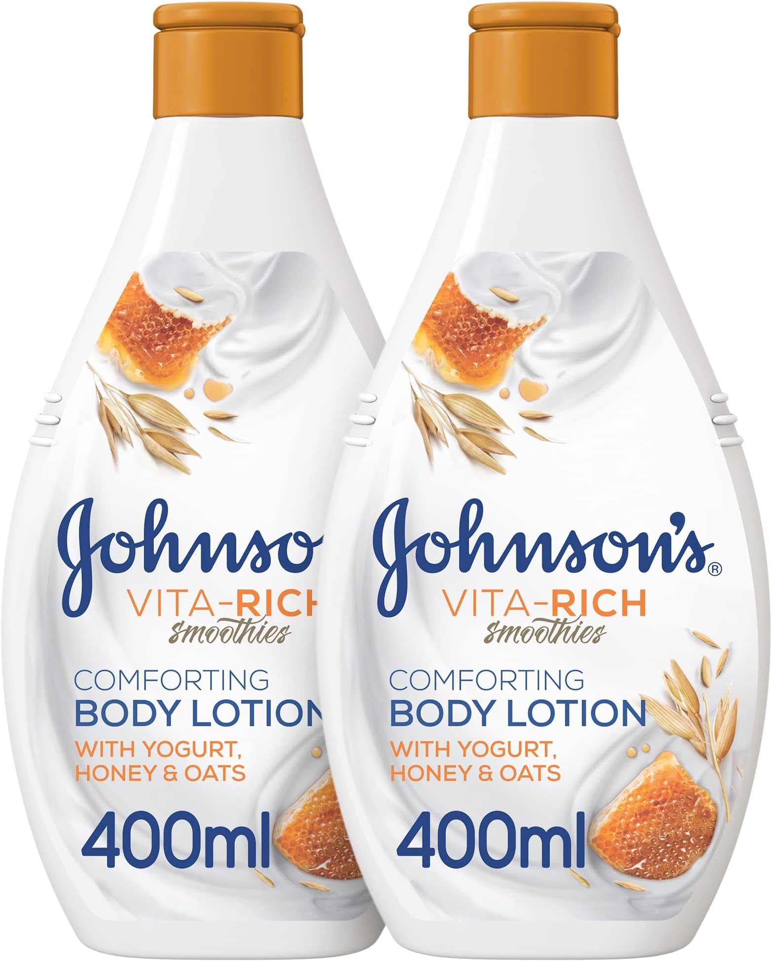 Body Lotion - Vita-Rich Smoothies, Comforting Yogurt, Honey & Oats Formula, 400ml, 1+1 FREE, Hydrating and Nourishing for Soft, Smooth Skin