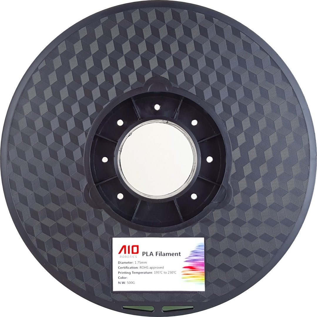 AIO Robotics AIORED PLA 3D Printer Filament, 0.5 kg Spool, Dimensional Accuracy +/- 0.02 mm, 1.75 mm, Red
