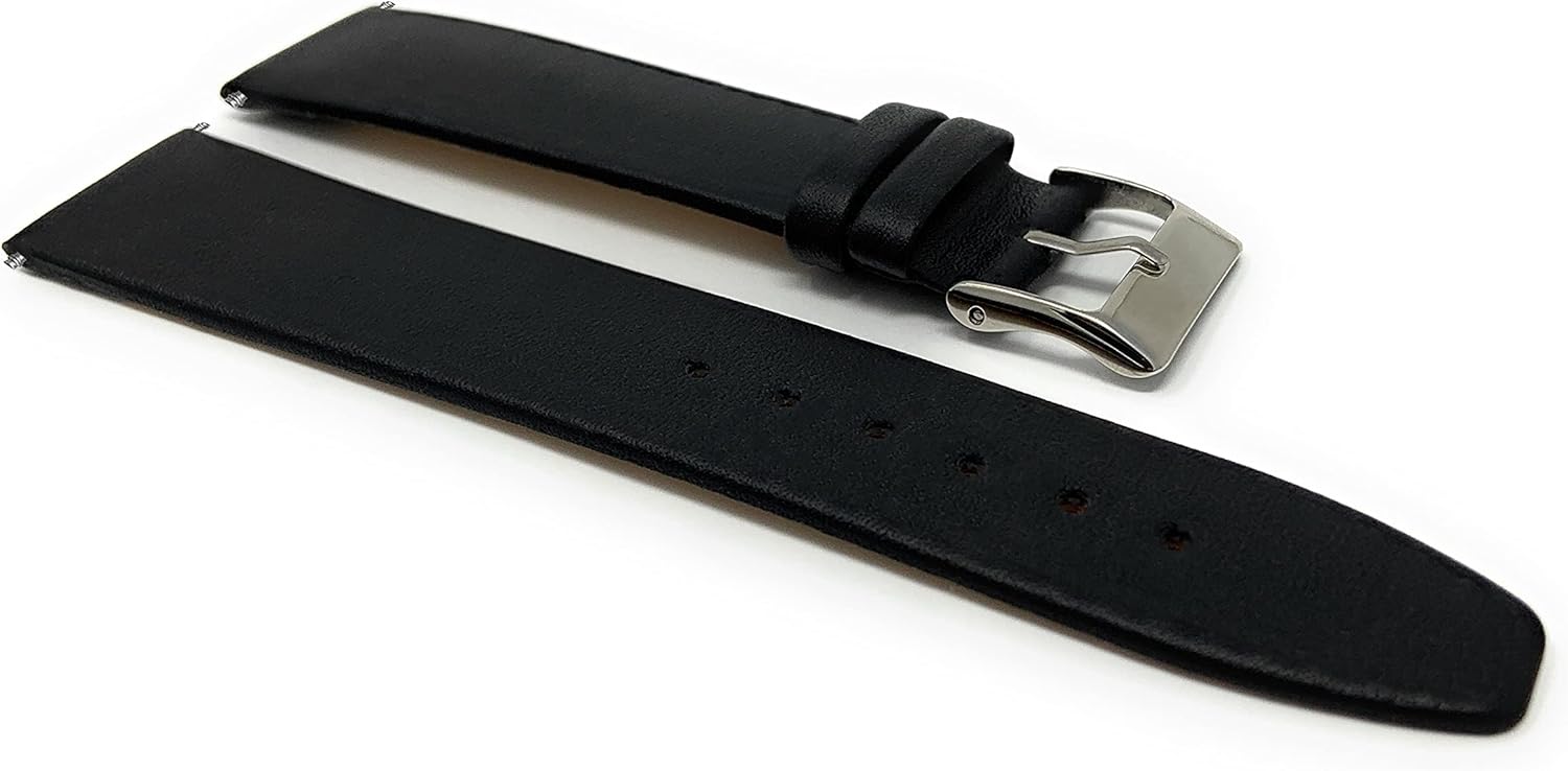 Quick Release Pushpins, Leather Replacement Watch Band for Skagen Watch Band Strap, Attaches with Pushpins, Many Colors - 12mm, 14mm, 16mm, 18mm, 20mm, 22mm, 24mm