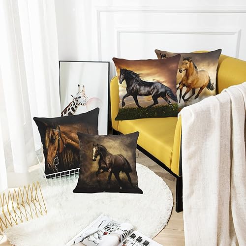 Miniatura 2 de Emvency Fundas de almohada de 20 x 20 pulgadas, juego de 4 fundas de almohada cuadradas decorativas para decoración del hogar, dormitorio, sofá,