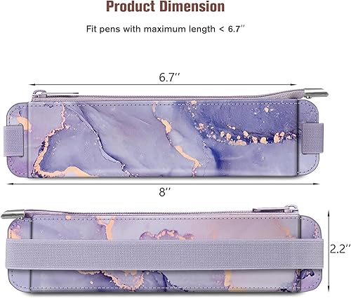 Vista 39 de FINPAC Paquete de 2 soportes elásticos para bolígrafos para cuaderno, soporte de cuero para bolígrafos, bolsa con cremallera para lápices