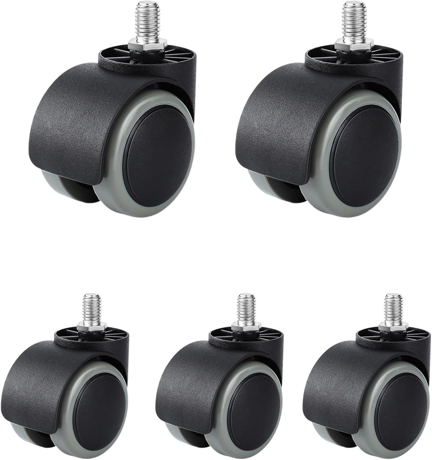 Roulettes pour chaise de bureau et meubles rotatives à 360° | Lot de 5