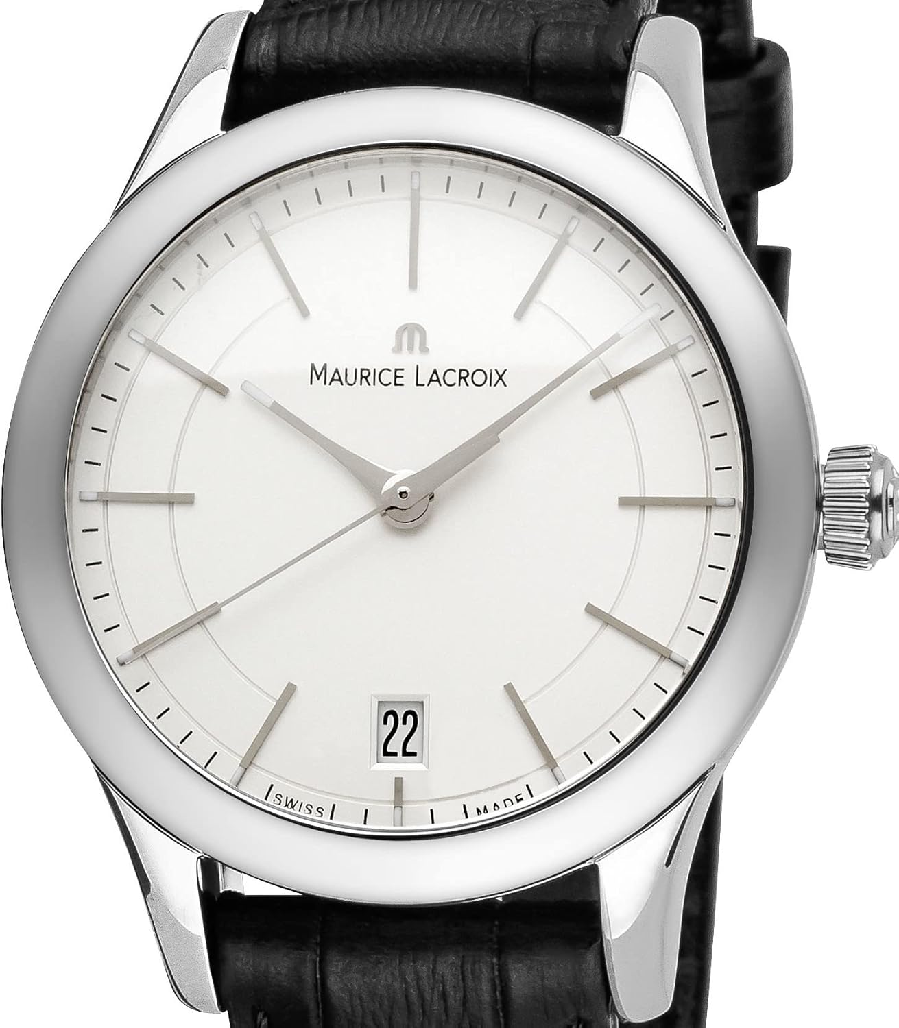 Maurice Lacroix Orologio Analogico al Quarzo Svizzero Donna con Cinturino in Pelle LC1026-SS001-131-1