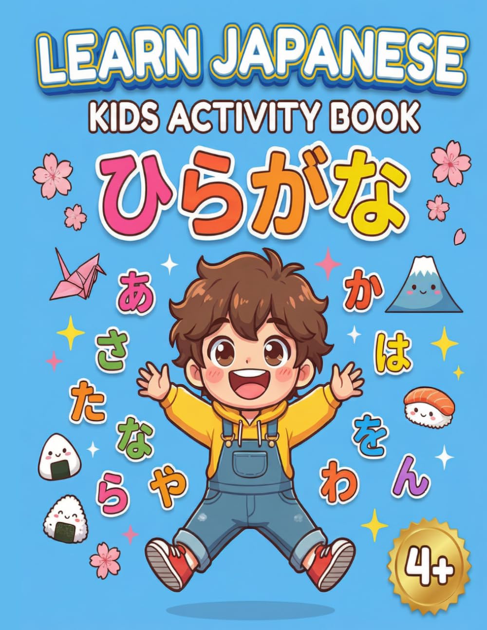 Learn Japanese Hiragana Kids Activity Book: Master Japanese Writing with Genkouyoushi, Fun Puzzles, Crosswords & Wordsearch