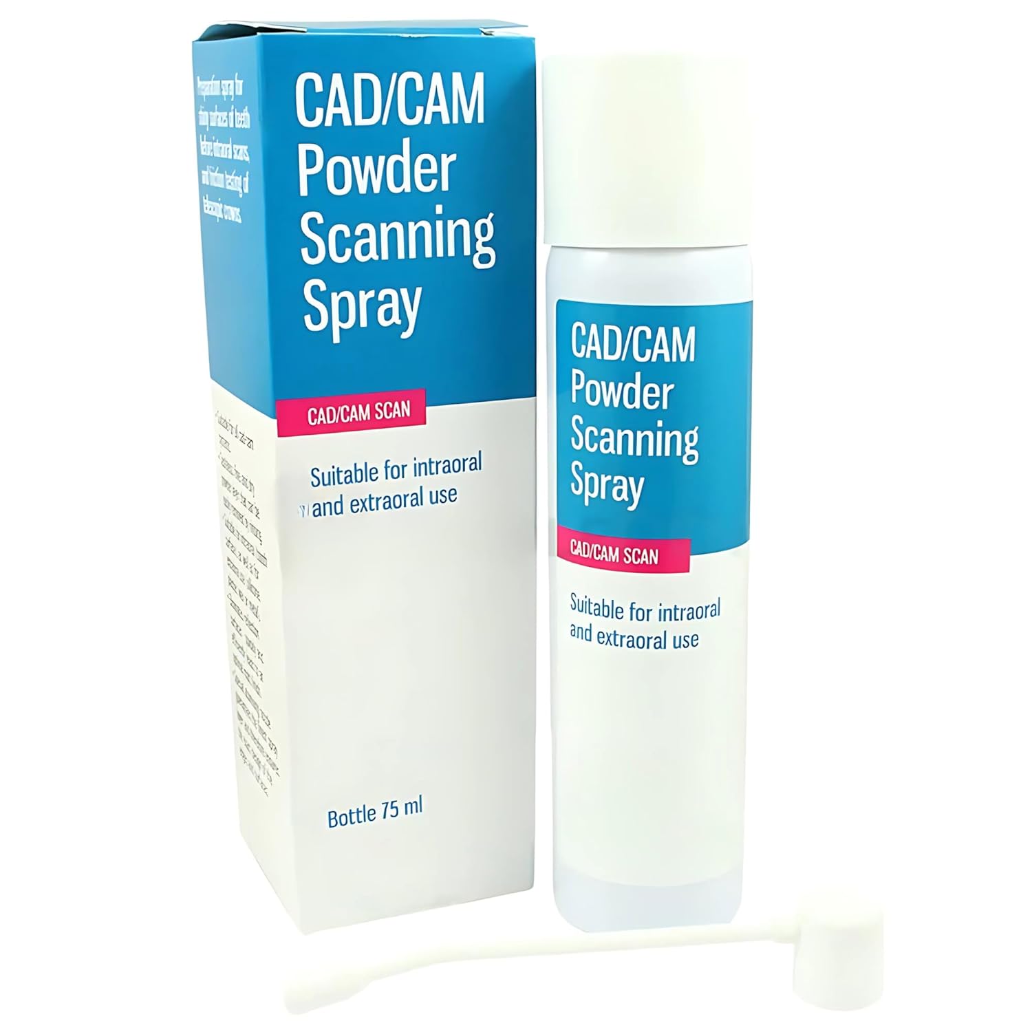 CAD/CAM Powder Scanning Spray - In-Mouth & Extraoral Matting Dental Kit - Anti-Reflective Micro-Thin Particle Size Technology - Water-Soluble Dental Care Formula - 75ml
