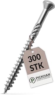 300 Stk Terrassenschrauben 5 x 60 mm für Terrassenbau Edelstahl rostfrei Holzdielen…
