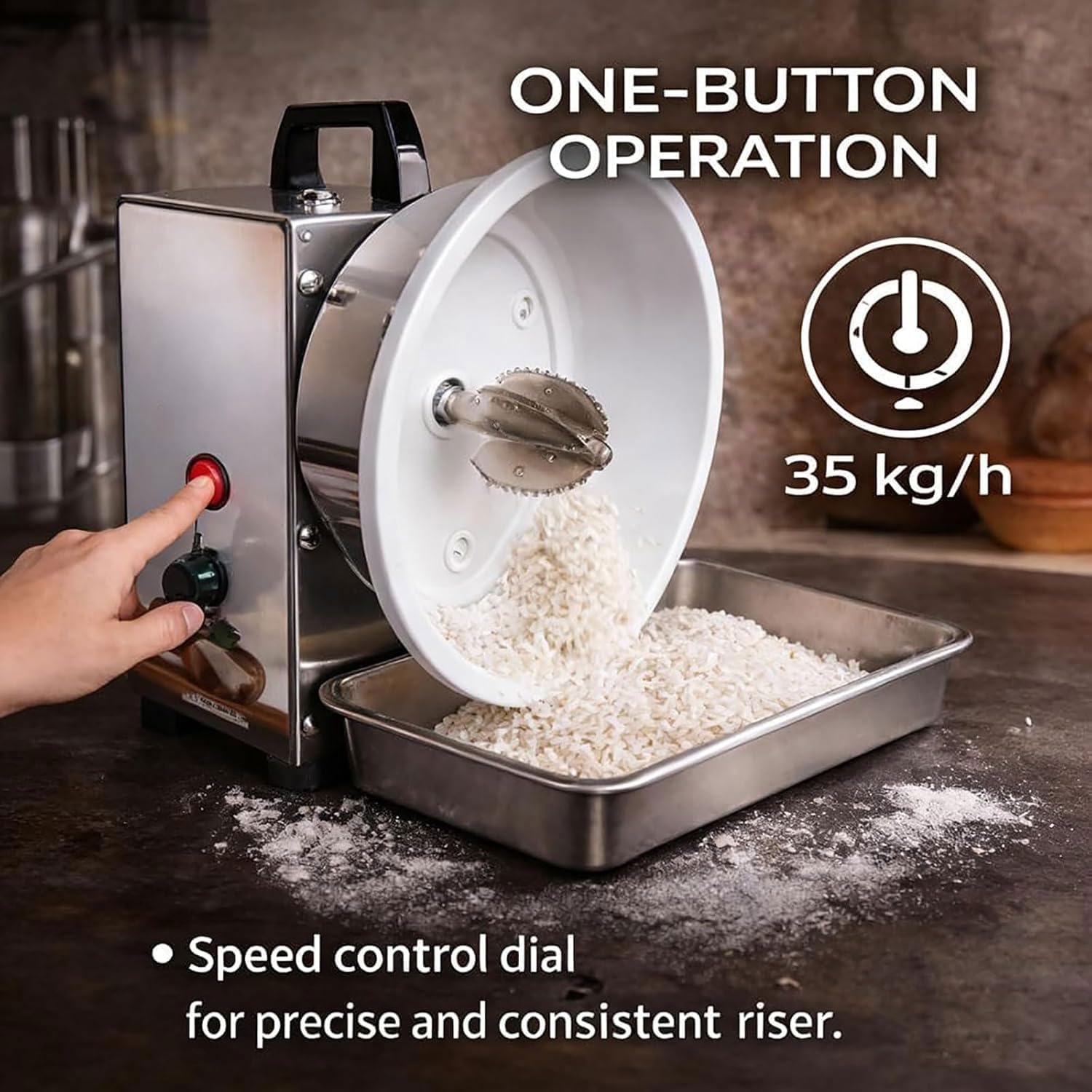 Trituratore portatile per cocco, grattugia per cocco con 3 velocità regolabili, alloggiamento in acciaio inossidabile per panetteria, cucina e mercato