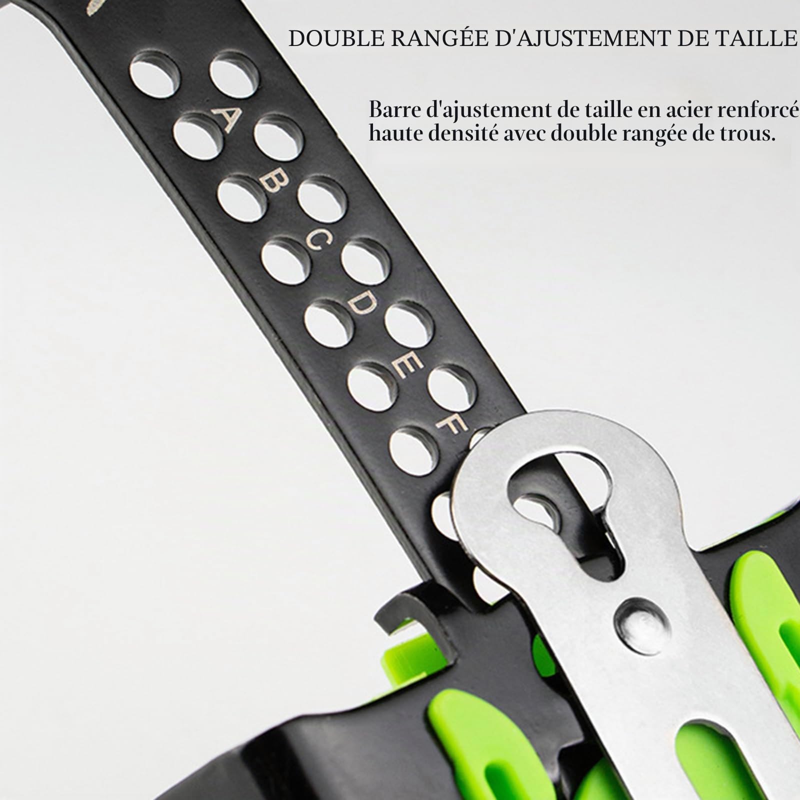 BRS-S1 Paire de crampons d'extérieur 14 dents pour ski, glace et glacier, dispositif de traction antidérapant pour la marche, la randonnée, l'alpinisme, le trekking