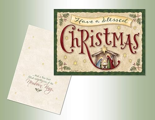 Performing Arts Papel de papelería de Navidad con texto en inglés "Have a Blessed Christmas", 52638-18