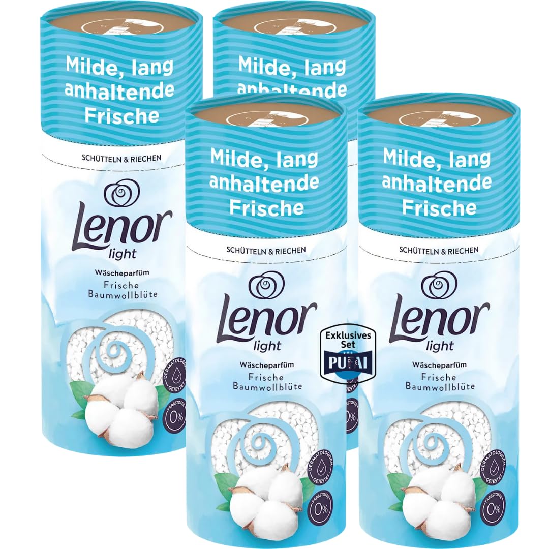 Wäscheparfüm Light – Frische Baumwollblüte – 155 g – 4er Pack | Duftperlen für langanhaltende Frische | Sanfter & leichter Frühlingsduft