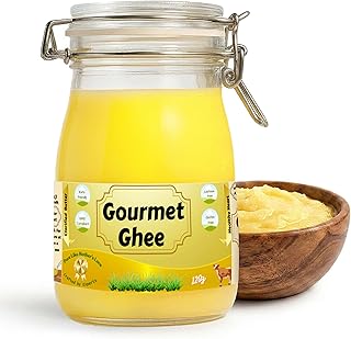 Premium Gourmet Ghee — Dairy Free Butter Alternative for Cooking, Baking & Frying, High Heat Fat, Versatile Energy, Gut, and Immune Health Support (12 Oz - Natural Ghee)