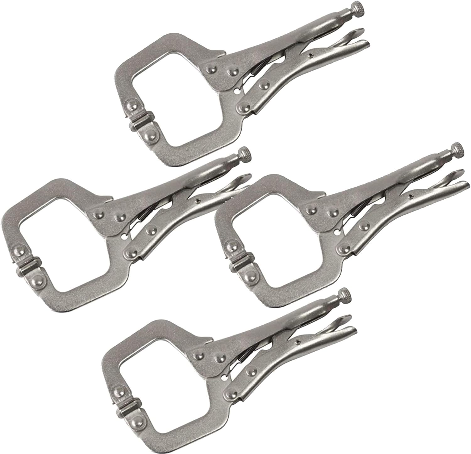 New 4 Pack Heavy Duty 11 Inch Locking Mole Grip C Clamps Work Welding