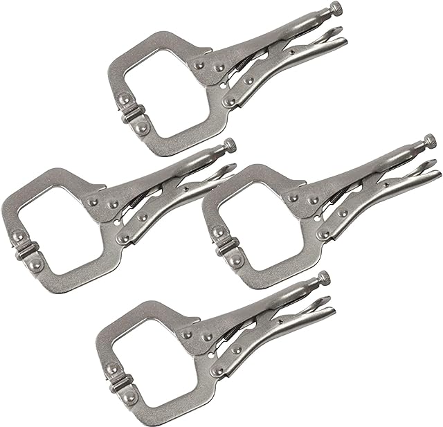 New 4 Pack Heavy Duty 11 Inch Locking Mole Grip C Clamps Work Welding Clamp Tool