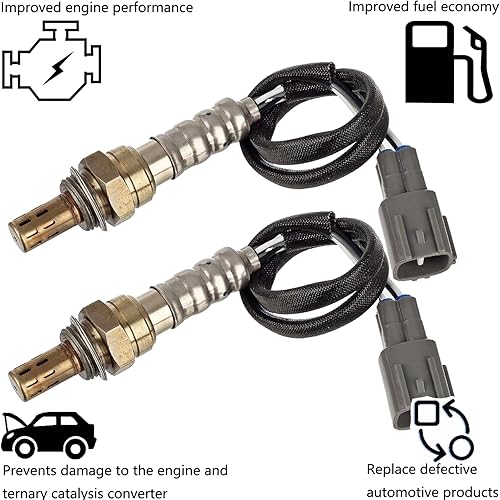Miniatura 4 de Dropwater 1 par de sensor de oxígeno trasero O2 aguas abajo para Toyota 2007 2008 2009 4Runner, 2006-2005 Tundra 4.0L 4.7L Reemplaza#234-4260 15104
