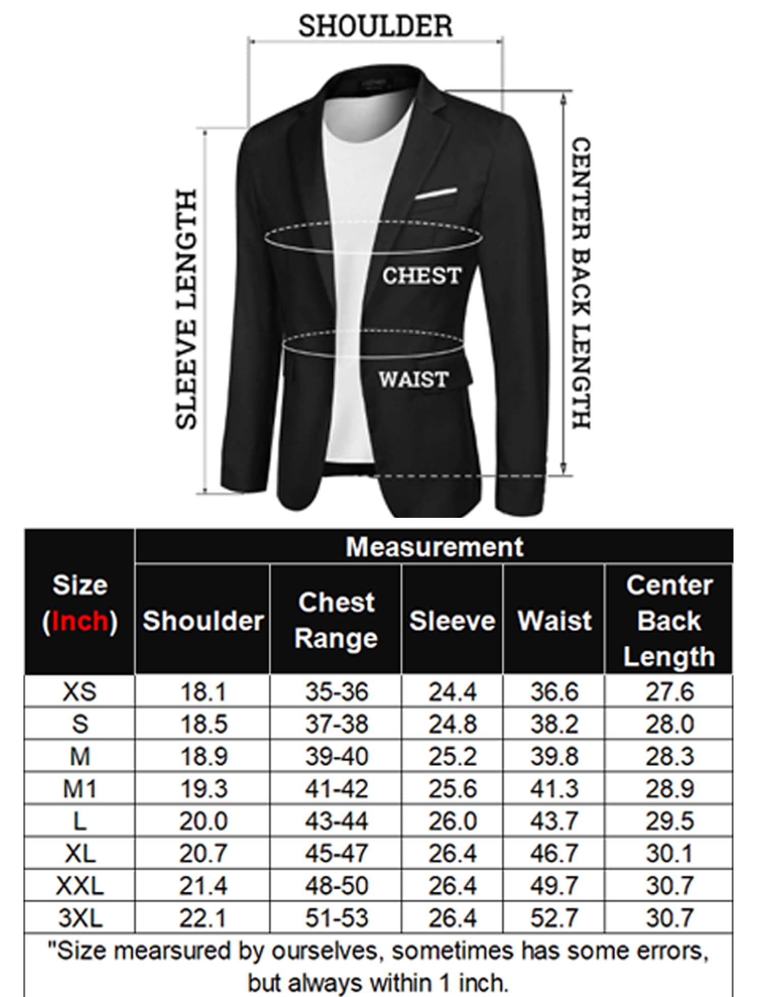 COOFANDY Blazer Casual da Uomo Ztj007744