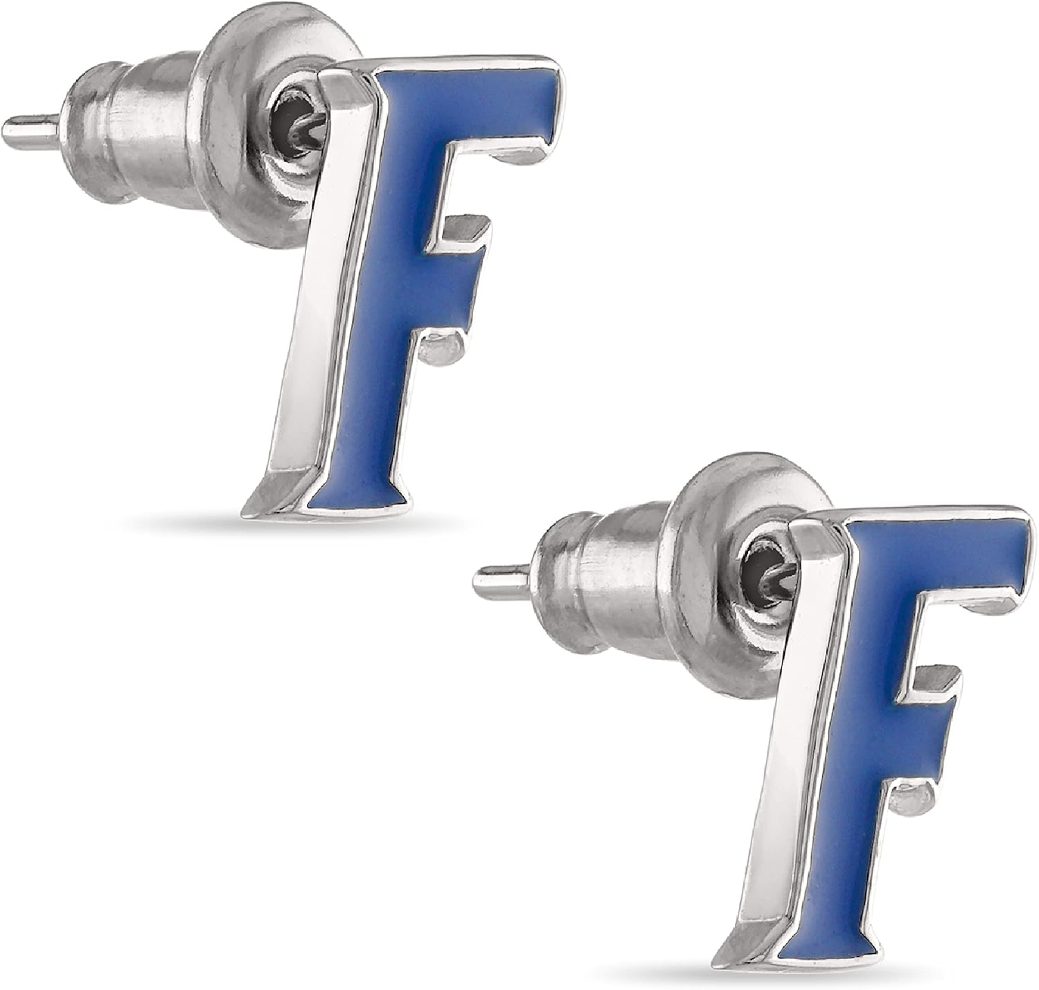University Of Florida Gators Jewelry Set - Orange and Blue Stud Earrings for Women - Stainless Steel Hypoallergenic Earrings - Florida Football Accessories and Gator Gifts