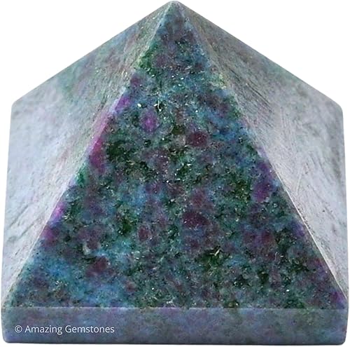 Miniatura 409 de Amazing Gemstone White Agate Snow Quartz Pyramid Crystal Healing Stones - 1" Great Pyramid Figurine of Natural Stone Pyramid for Meditation, Reiki