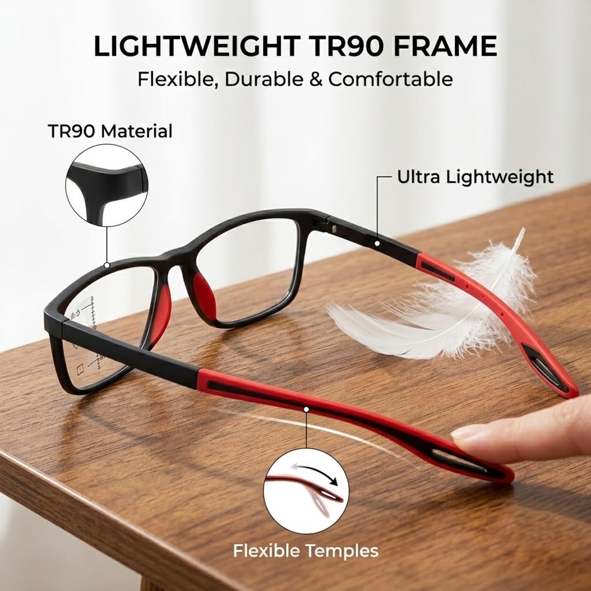 Generisch Gleitsichtbrille Lesebrille 3er-Pack, Leichte TR90 Sport Leser Brille mit Federscharniere, Blaulichtblockierende Computerbrille Für Herren Damen