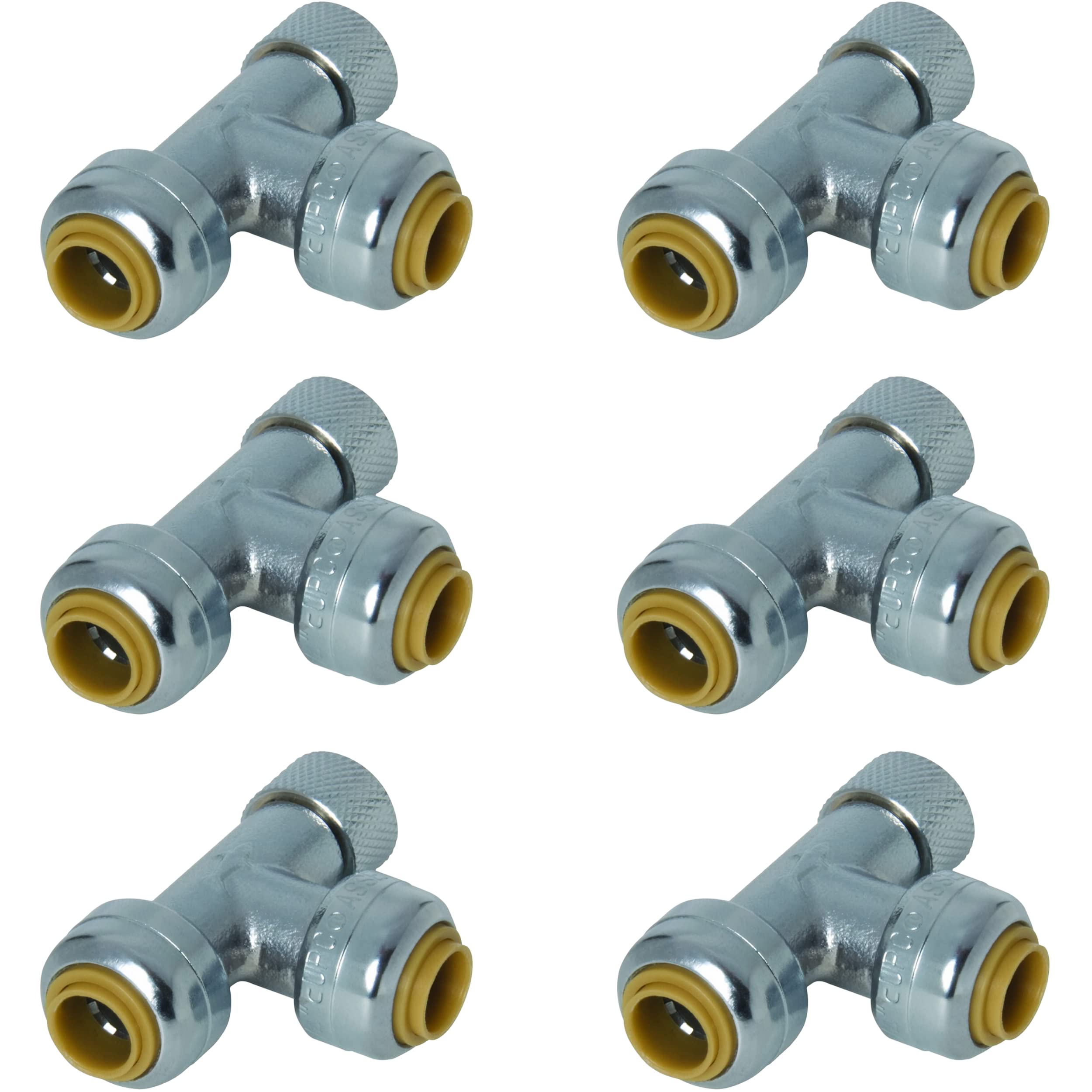 Adaptateur de valve de compression en T SharkBite pour brancher un frigo américain ou filtre sous évier