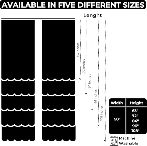 Miniatura 9 de Cortinas de granja de 50 x 84 pulgadas, cortinas de baño, cortinas de ventana de baño, cortina blanca de 84 pulgadas, cortinas de algodón, cortinas