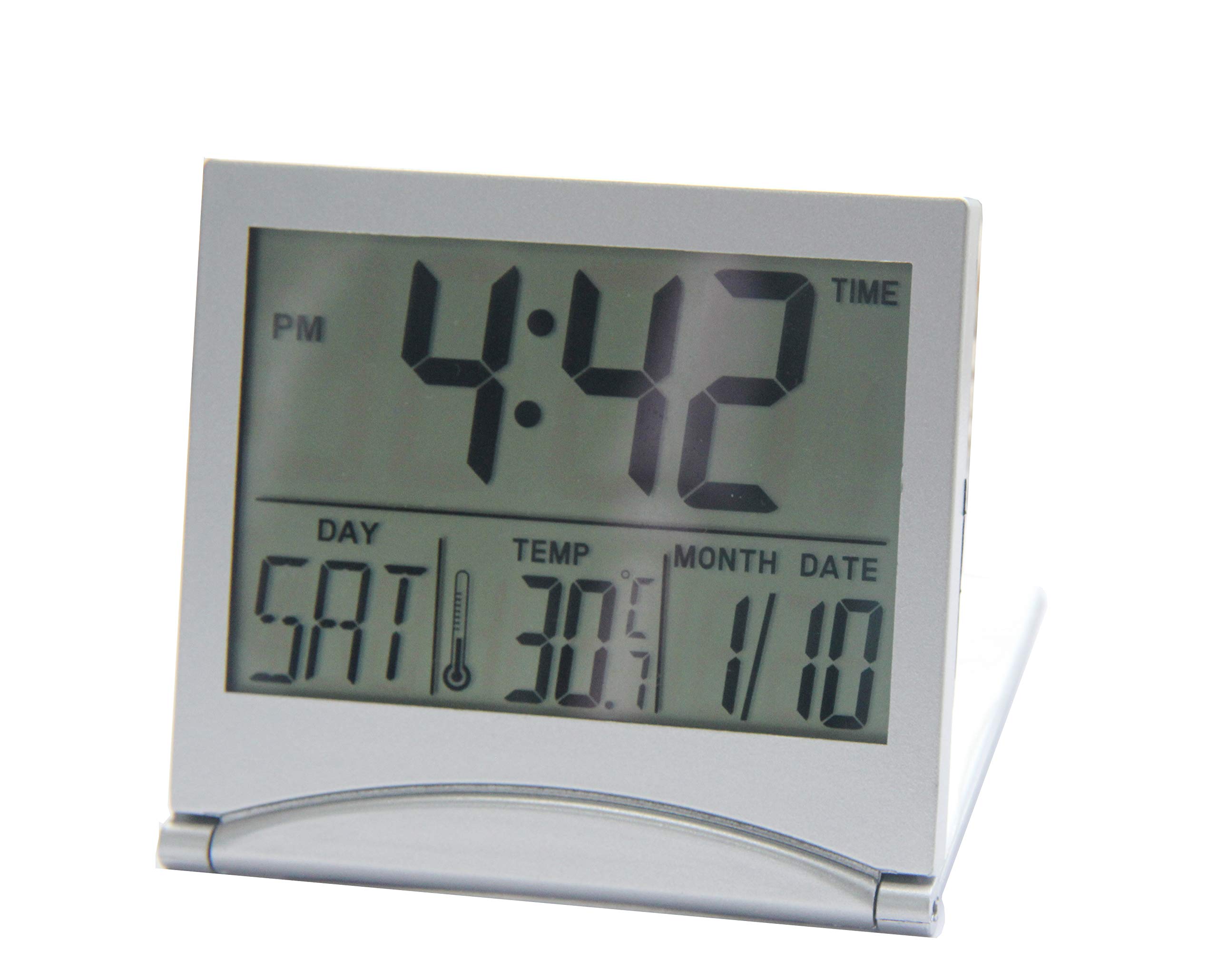 Reloj de escritorio digital con fecha y temperatura para mesita de noche