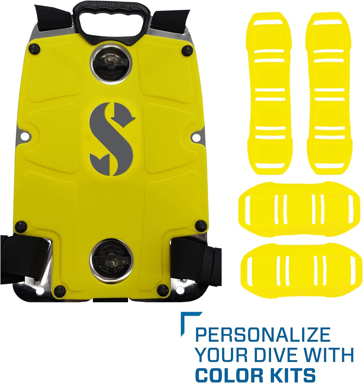 SCUBAPRO S-Tek Pro System for Technical Scuba Diving, Harness with Back Plate in Stainless Steel