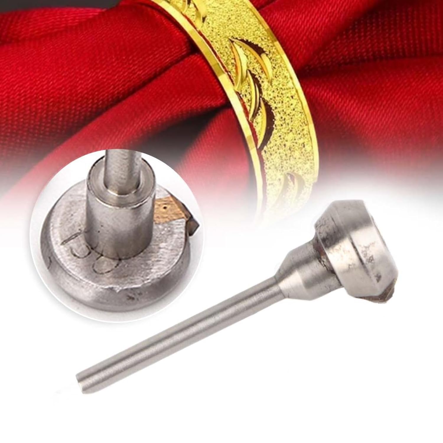 Qiilu Flywheel Shank Jewelry Cutting Tool for Engraving, Diamond Cut Flywheel Shank (Single Crystal Knife 130 Degrees)