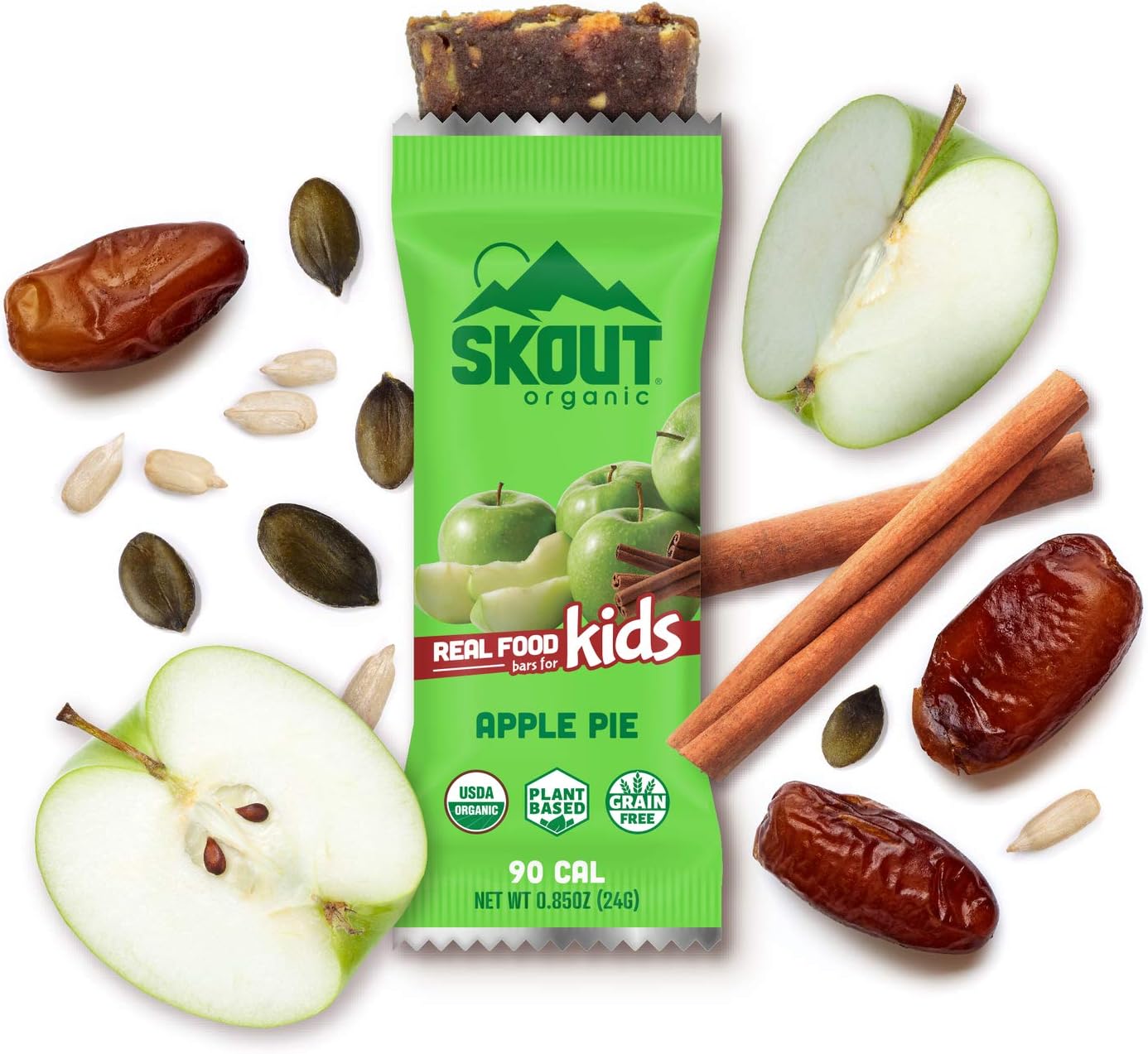 Skout Organic Applie Pie Kids Bars, 5.1 OZ