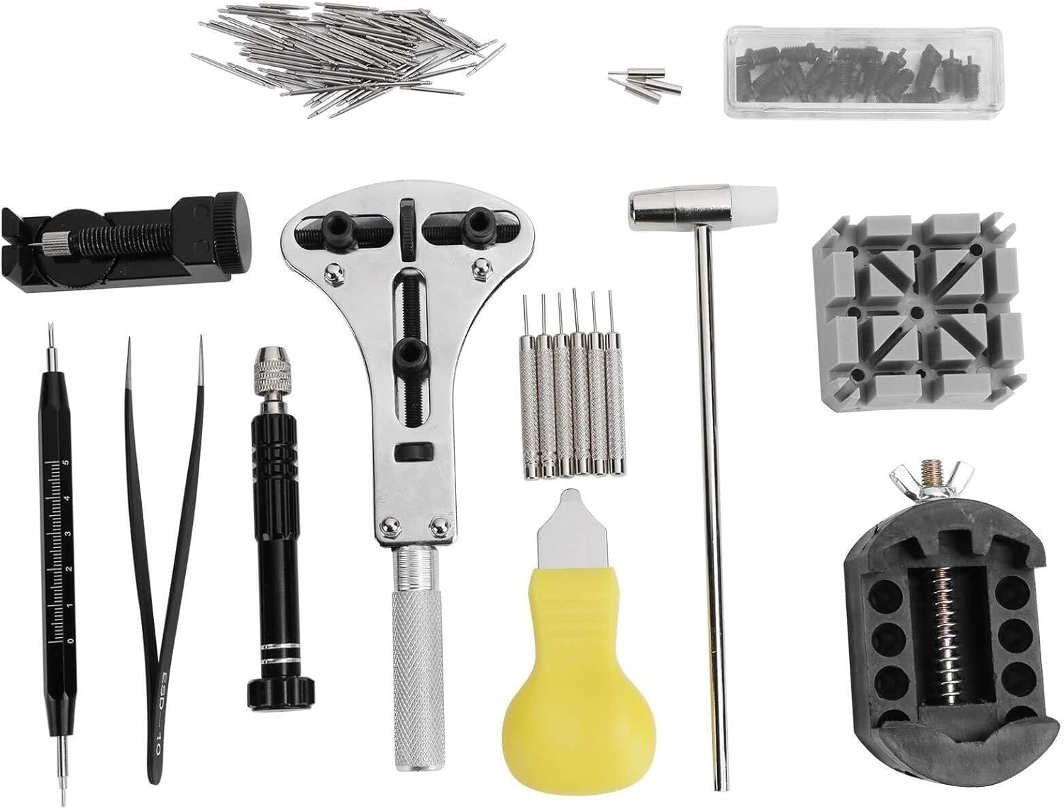 Watch Band Link Tool Kit, Back Case Remover, Battery Changing, Watch Repair Set, Professional Watch Repair Tool Kit