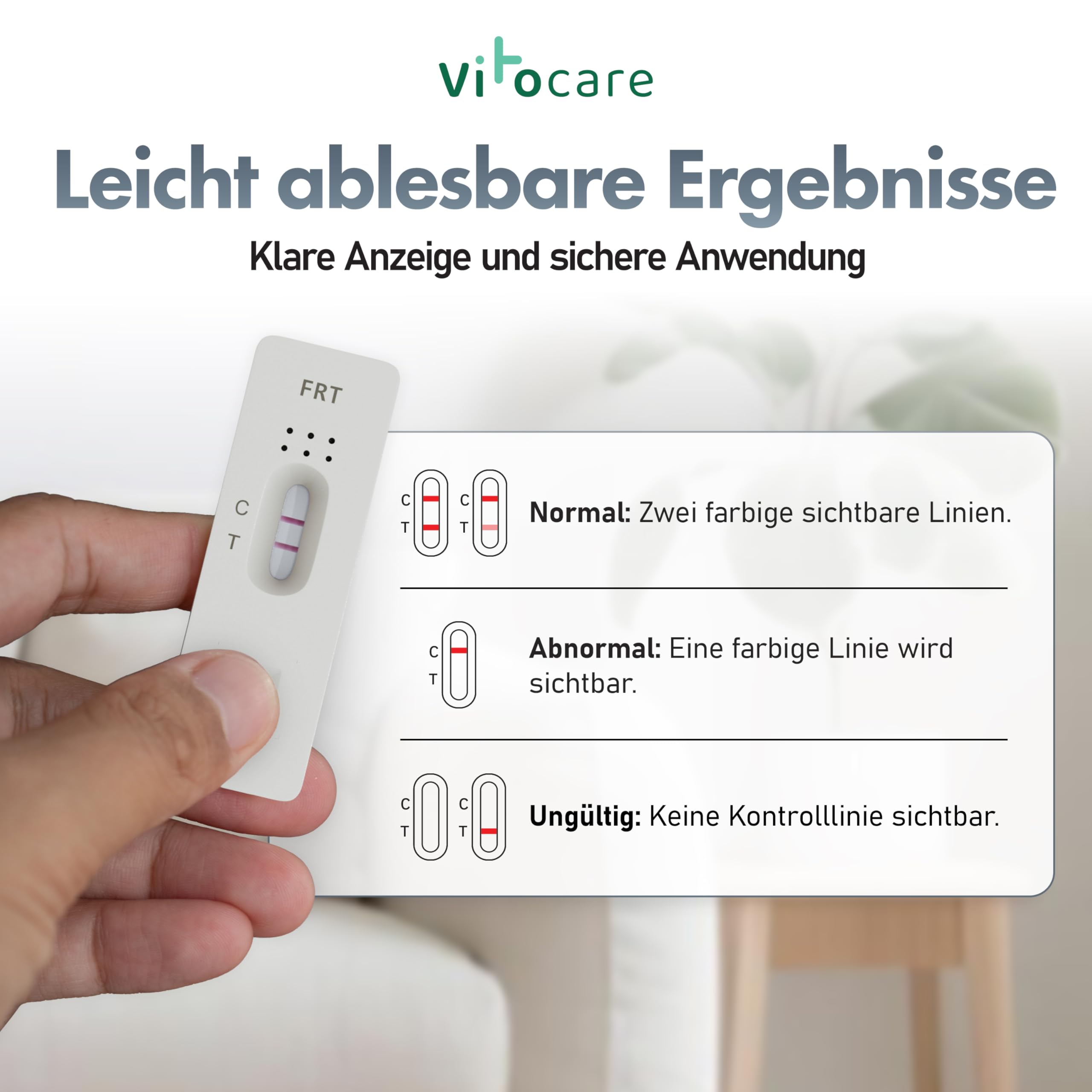 Eisenmangel Selbsttest – 2x Eisen Test für Zuhause, Ferritin Test mit 2 Anwendungen, Eisentest für Zuhause, schnelles Ergebnis, einfache Fingerblut-Anwendung, diskret zuhause - vitocare