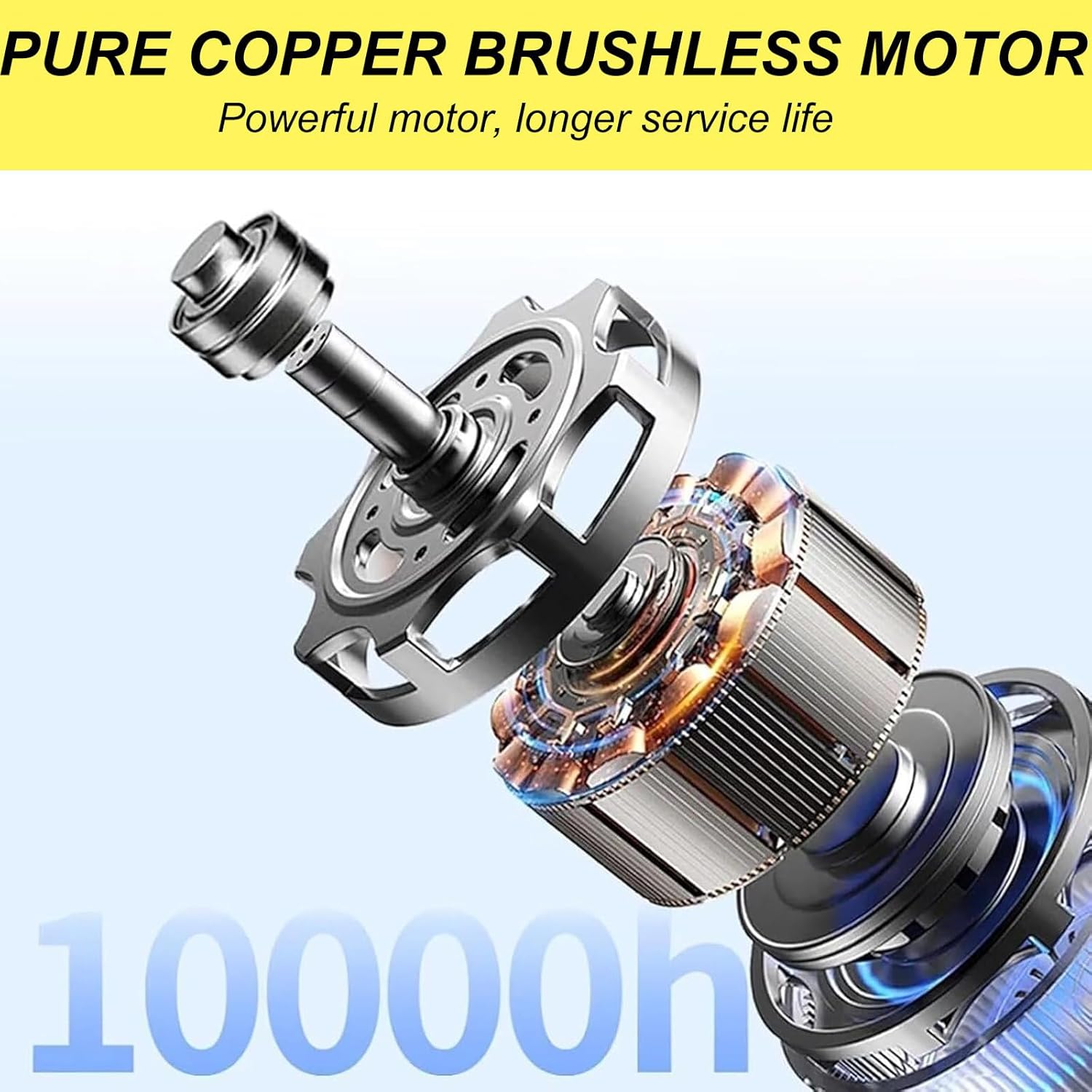 Electric Solar Panel Cleaning Brush 25Ft Long Handle Window Cleaner Tool,60Cm Wide Brush Head Design,Pure Copper Brushless Motor,A-DualUse