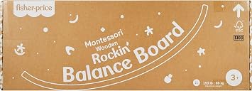 Fisher-Price Wood Montessori Rockin Balance Board, Kids Ages 3+ Years