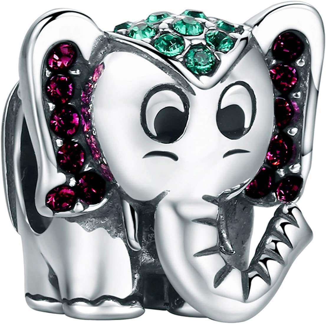 YOUFENG Jewellery Lucky Elephant Charm for Charms Bracelet Cute Animals Enamel Charms Birthday Gifts