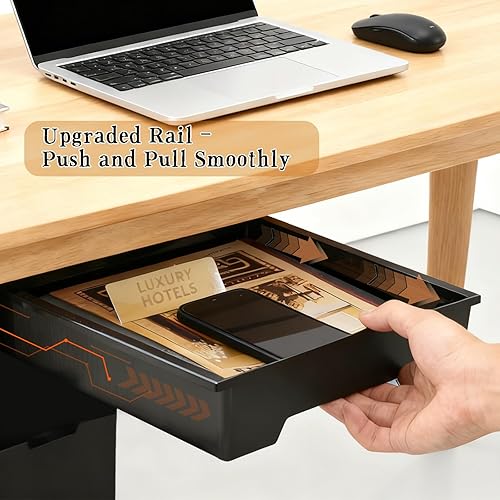 Miniatura 4 de Organizador de cajones para debajo del escritorio, cajones de almacenamiento deslizables, organizadores de escritorio ocultos, accesorios de
