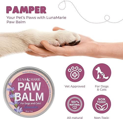 Miniatura 4 de LunaMarie Bálsamo para patas  Chupete orgánico 100% natural para la nariz y las patas con manteca de karité y aceite de coco, bálsamo para patas