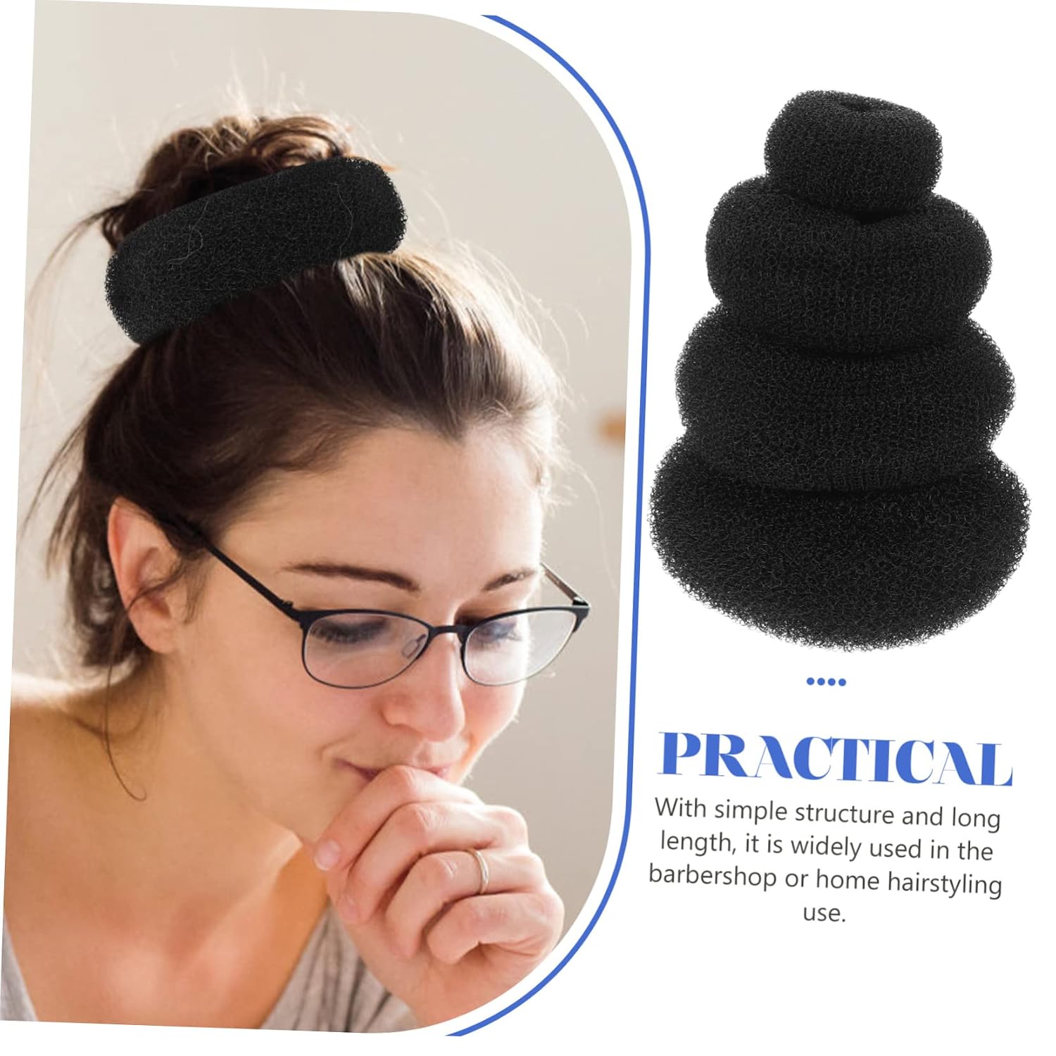 Female Hairstyle Tool Women Hair Bun Shaper Bun Maker for Thin Hair Bun Accessories Compact Bun Maker Styling Tool