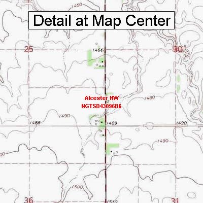 Amazon.com : USGS Topographic Quadrangle Map - Alcester NW, South ...