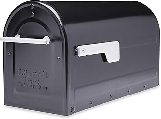 7900-7B-SR-10 Boulder Postmount Mailbox, Large, Black