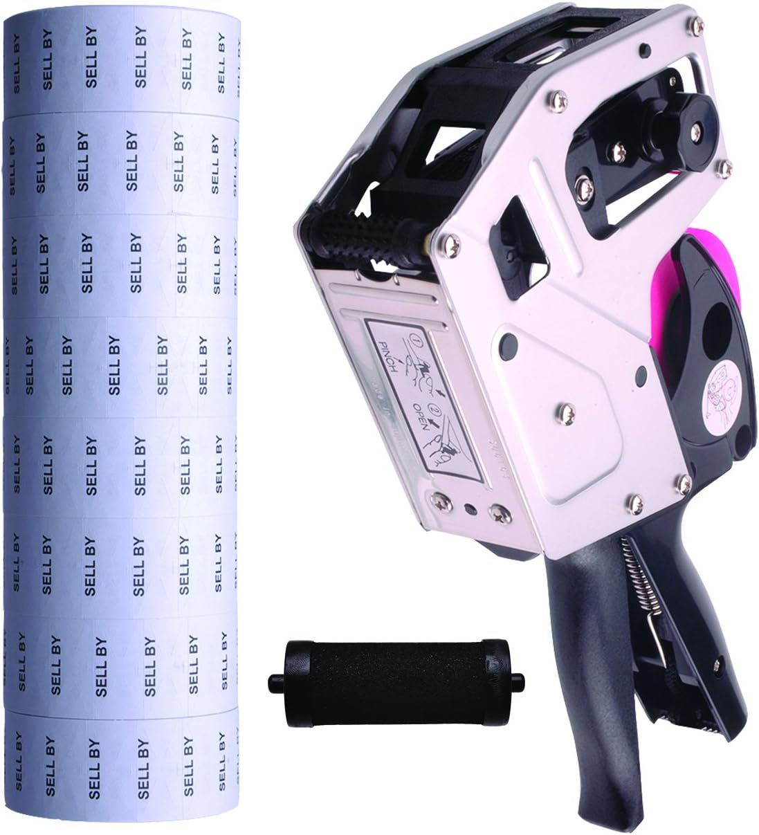Towa GSBB18 Price Marking & Dating Label Gun - 8 Large Digits for Easy Data Identification. Includes 8,000 Labels & Free Ink Roller (SELL BY Labels)