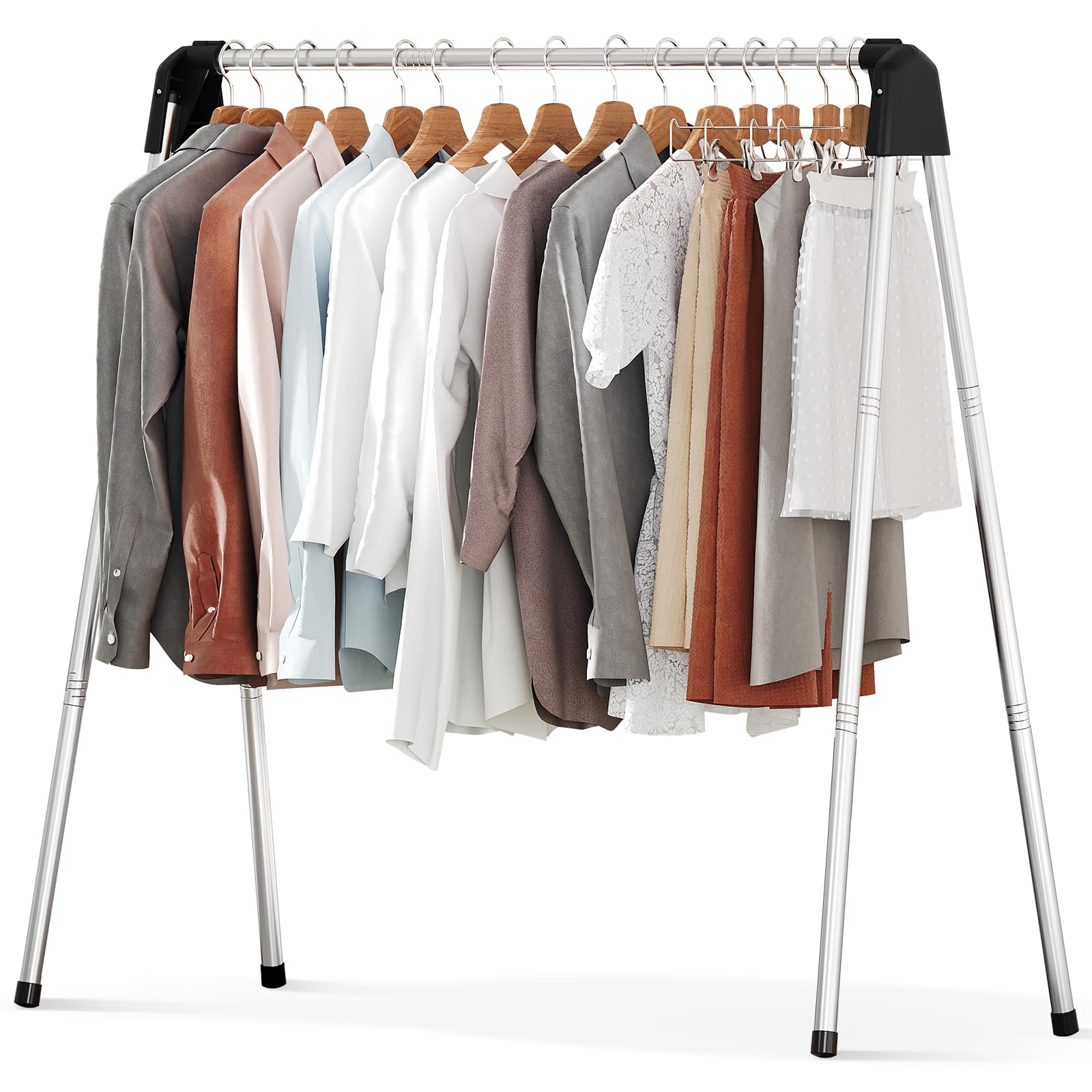 APEXCHASER Clothes Drying Rack Foldable Stainless Steel Laundry Drying Rack Collapsible Clothes Hanger for Sweater Baby Clothes Towel