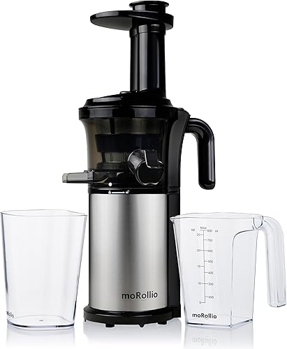 Exprimidor de prensa en frío máquina exprimidora lenta para verduras y frutas potente exprimidor lento de 200 W, alta tasa de extracción, fácil de