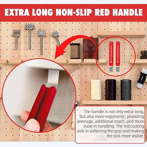Vista 9 de TonGass (2 unidades, 7 pulgadas) Herramienta de extracción de revestimiento de vinilo con mango extra largo, herramienta de instalación y extracción